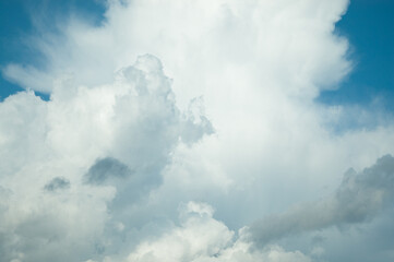 clouds and blue sky close up