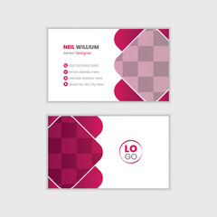 Minimalist, modern visiting card design template with creative design concept and editable content.