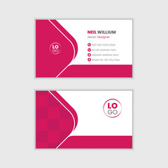 Colorful modern corporate vector business card design template with creative design concept and editable content.