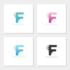 Soap Bubble On Letter F Logo Design editable