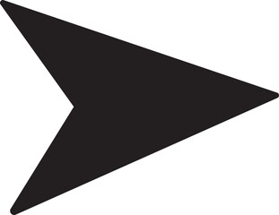 Black Fill Message send icon. Direct message or DM vector symbol. Send post or mail or email arrow icon. Plane origami send icon for web design, pictogram isolated on transparent background.