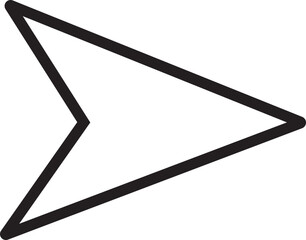 Obraz premium Black Line Message send icon. Direct message or DM symbol editable stock. Send post or mail or email arrow icon. Plane origami send icon for web design, pictogram isolated on transparent background.