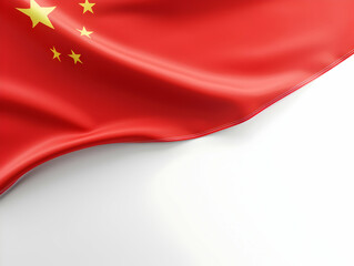 China national flag background, China flag weaving made by silk cloth fabric, China background, ai generated image