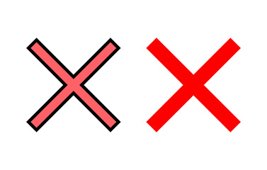 Obraz premium Close icon set illustration. Delete sign and symbol. cross sign