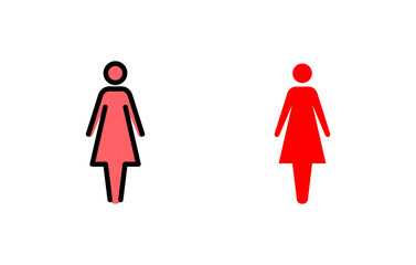 Female icon set illustration. woman sign and symbol