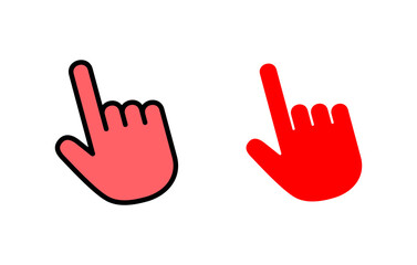 Hand cursor icon set illustration. cursor sign and symbol. hand cursor icon clik