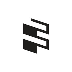 modern letter F logo design