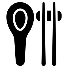 cutlery icon with glyph style and pixel perfect base. Suitable for website design, logo, app and UI. Based on the size of the icon in general, so it can be reduced.