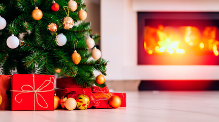 christmas tree with gifts