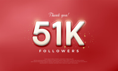 Simple and elegant design for a thank you 51k followers.
