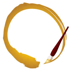 筆で描いたような和のベクター素材