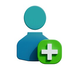 3d icon add friend