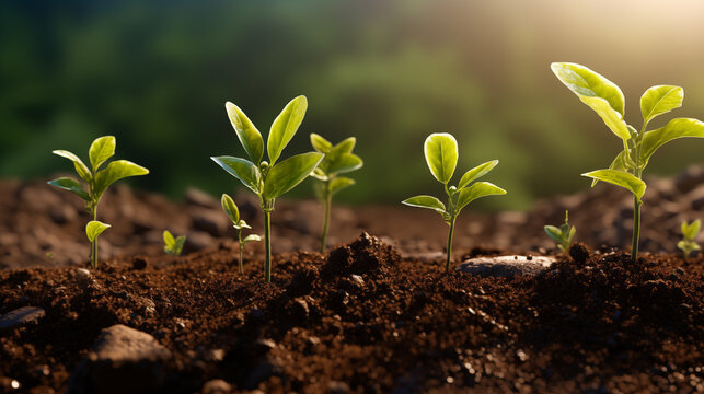 Pictures of seeds sprouting in spring soil
- Powered by Adobe