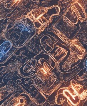 a detailed calor bluw glow