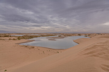 Fototapeta na wymiar Gobi Desert of Inner Mongolia around Wuhai, China.