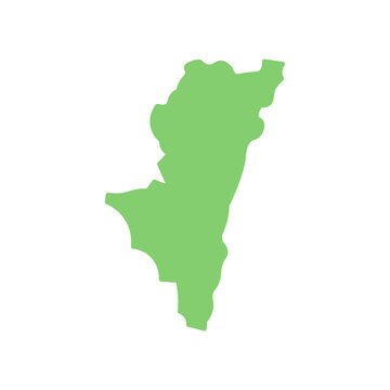 宮崎県の簡単でシンプルな地図