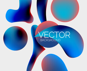 Vector abstract glowing shapes background