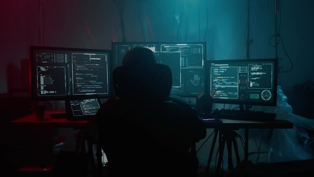 IT-specialist organizing massive virus attack using pc