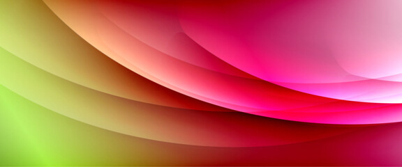 Dynamic flowing waves on gradient color background. Vector illustration For Wallpaper, Banner, Background, Card, Book Illustration, landing page