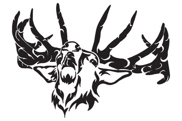 Deer Head Tattoo Design