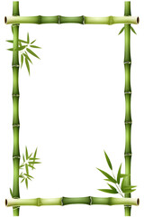 Bamboo frame border japanese style