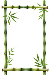 Fototapeta na wymiar Bamboo frame border japanese style