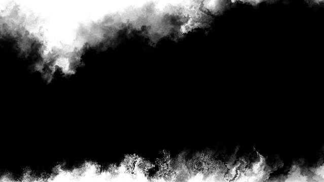 4K black luma effect Ink drops stream splatter stain leak spread flow scatter over screen ink transition. White screen, drop texture, ink transition splatter blot , painting animation background,