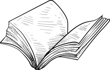 book handdrawn illustration