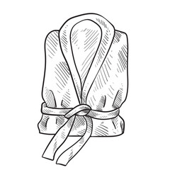 bathrobe handdrawn illustration