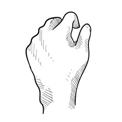 Obraz premium human hand gesture handdrawn illustration