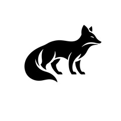 Fox Logo Monochrome Design Style