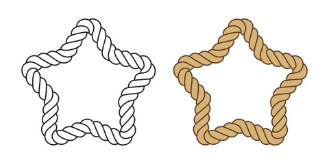 star vector rope cartoon icon doodle logo symbol illustration design