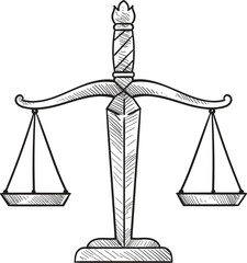 scales handdrawn illustration