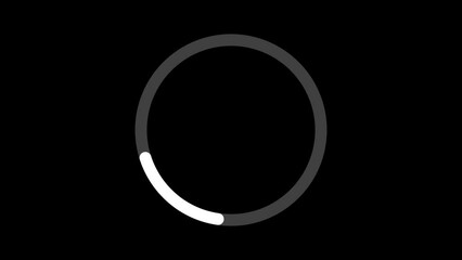 Circle Loading icon loop out animation with dark background.