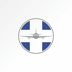 Logo design graphic concept creative abstract premium vector sign stock unique Aircraft Airplane Airline on cross. Related to transportation healthy