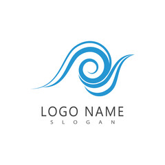 Sea wave logo vector business element and symbol