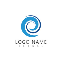 Sea wave logo vector business element and symbol