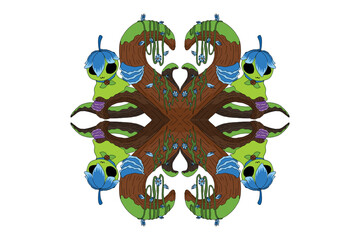 Fairy And Flora Ornament Frame Border Design