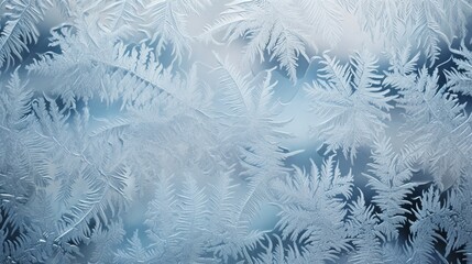 The intricate patterns of frost on a window pane during the stillness of a winter night.