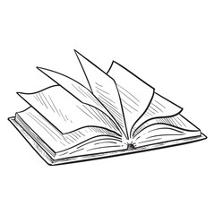 book handdrawn illustration