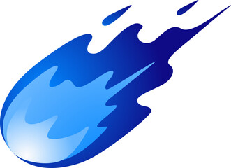Blue Comet and fireball emoji icon