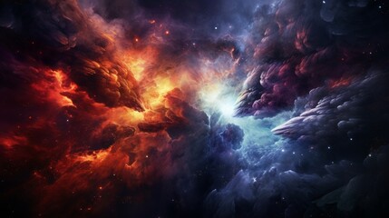 Cosmic galaxies and nebulae merging in a breathtaking, otherworldly illustration