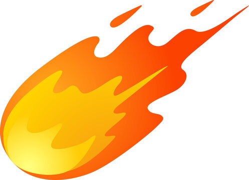 Hot Falling Fireball and Comet emoji icon