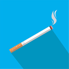 hand drawn cigarette with cartoon art style vector isolated