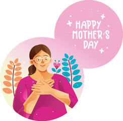 Happy Mothers Day Illustration