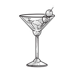 summer cocktail drink handdrawn illustration