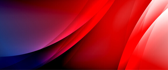 Dynamic flowing waves on gradient color background. Vector illustration For Wallpaper, Banner, Background, Card, Book Illustration, landing page