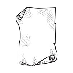 old scroll handdrawn illustration