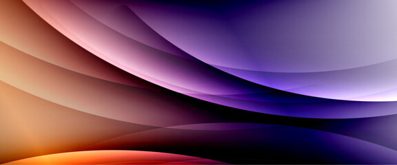 Dynamic flowing waves on gradient color background. Vector illustration For Wallpaper, Banner, Background, Card, Book Illustration, landing page