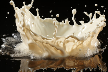 Milk. Splashes of milk. Generative AI.